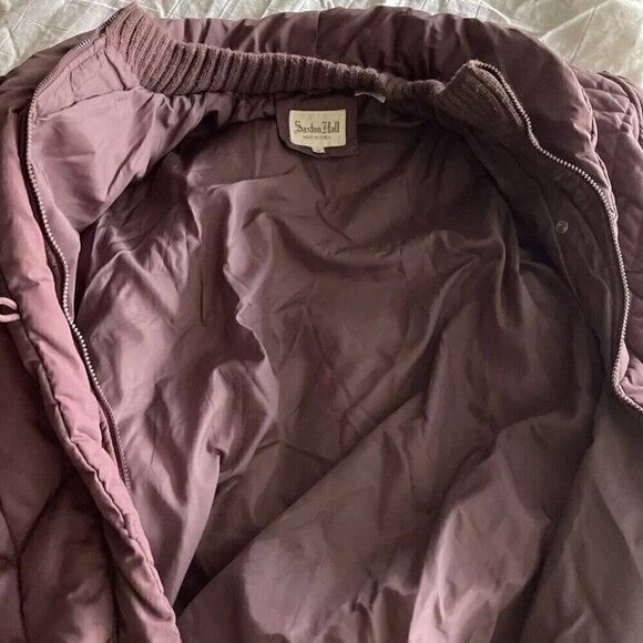 Vintage Saxton Hall Women’s Purple Quilted Warm Midi Jacket Puffy Coat Size M - Picture 16 of 16